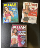 3 Jillian Michaels DVD lot Extreme Shred, Killer buns &amp; thighs ab, Kickb... - £11.91 GBP