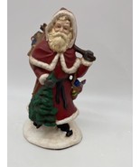 Vintage 9&quot; Christmas Santa Hand Painted Ceramic Figurine Provincial Mold... - £18.09 GBP