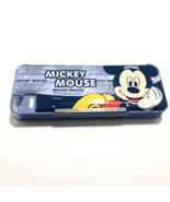 Vintage Pencil Case Mickey Mouse Compartment Pencil Holder With Sharpene... - $23.70