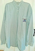 XXL The Disney Store EYEORE Mickey Fan Check Long Sleeve Cotton Shirt - $21.49