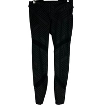 Old Navy Active Go Dry Leggings Womens Medium Black Geometric Print Fitted - $14.00