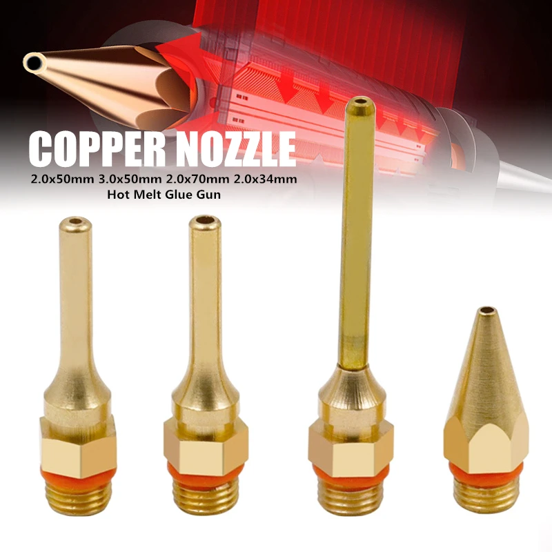 1~8PCS Hot Melt Adhesive  Glue  Head Mouth Copper Nozzle Sol Tool 2.0x70mm 3.0x5 - £44.58 GBP