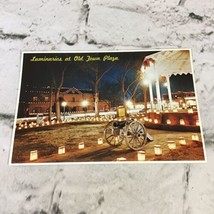 Vintage Postcard Christmas Luminarios Old Town Plaza Albuquerque New Mexico - £6.17 GBP