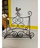 Paula Deen Signature Metal Cookbook Stand Rooster Topper Kitchen Decor - $24.74