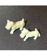 Pair Of Vintage Antique Painted Cold Metal Dog Figurines Scotty - $46.00