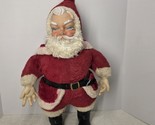 Vtg 50s My Toy Santa Claus Plush Rubber Face Hand Boot Christmas Rushton... - $158.39