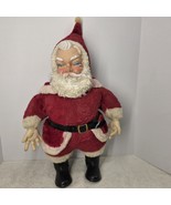 Vtg 50s My Toy Santa Claus Plush Rubber Face Hand Boot Christmas Rushton... - $158.39
