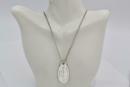 Tiffany &amp; Co. Sterling Silver &quot;Return to Tiffany&quot; Oval Tag Beaded Chain ... - $280.50