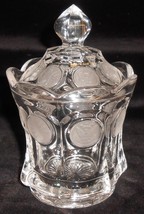 Fostoria COIN GLASS PATTERN Clear SUGAR BOWL w/LID Made in USA - £15.56 GBP