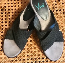 YUU FANEN Women’s Shoes Slip-On Wedge Sandals Black Size 8.5 M Lightweight - £15.81 GBP