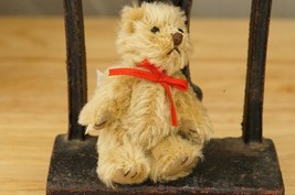 GUND Teddy Bear Toy Miniature Jointed Mohair 9614 THEO 3&quot; NWT Red Bow - £19.47 GBP