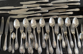 54 Pcs Russian 875 Silver Flatware 2,156 Grams (Forks &amp; Spoons) + 1,525 G Knives - £3,583.05 GBP