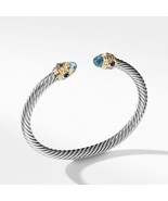 David Yurman Renaissance Bracelet with Blue Topaz, Lapis Lazuli &amp; 14K Go... - $790.00