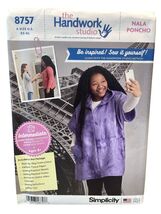 Simplicity 8757 Nala Poncho XS-XL Kids Teens Learn to Sew Sewing Pattern - $6.37