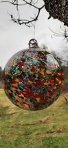 Hanging Glass Ball 6&quot; Diameter Confetti Tree Witch Ball (1)  #164841 - £21.11 GBP