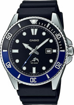 Casio MDV106B-1A1 Black and Blue Men&#39;s Watch - £54.08 GBP