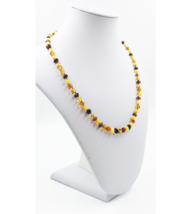 Amber NECKLACE Natural Baltic Amber Beads Knotted amber beads necklace  17.7inch - £22.15 GBP