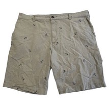 Dockers Khaki Anchors Shorts Perfect Short Classic Fit Stretch Cotton Mens 40 - $12.86