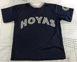 Vintage Georgetown University Hoyas Shirt Mens Large Navy Blue Mullineau... - $24.74