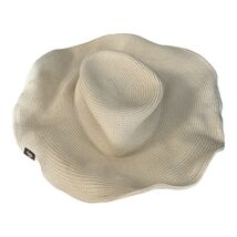 Peter Grimm Wide Brim Floppy Straw Sun Hat with Moldable Wire Brim Cream - $19.80