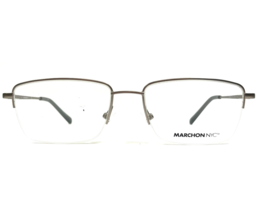 Marchon NYC Eyeglasses Frames M-2016 073 Silver Rectangular Half Rim 55-18-145 - £44.68 GBP
