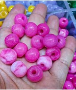 Large Hole --10pcs  Drum Beads Natural Jade Rondelle  Emeral Green jadei... - $13.20 CAD