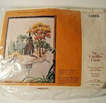 The Creative Circle Little Church by the Lake Crewel Embroidery Kit #1005 1981 - £16.17 GBP