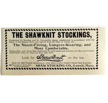 Shawknit Stockings 1894 Advertisement Victorian Fashion Lowell Mass ADBN1bbb - £11.84 GBP
