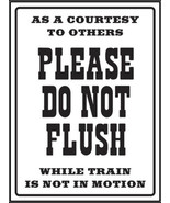 TRAIN SIGN | PLEASE DO NOT FLUSH | Railroad Sign - £18.68 GBP