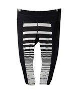 Athleta Piano Leggings Music Teacher Black White Stripe Small Compressio... - $29.70