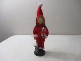 Vintage Winola the Ice Skater Christmas Carole cloth Doll 11&#39;&#39; very rare - £23.60 GBP