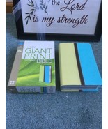 NIV GIANT PRINT COMPACT BIBLE MELON GREEN/TURQUOISE DUO-TONE 2011 - £20.75 GBP