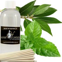Eucalyptus &amp; Spearmint Scented Diffuser Fragrance Oil Refill FREE Reeds - £10.23 GBP+