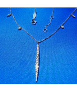 Gabriel &amp; Co Diamond Slice Necklace 18&quot; Inch Chain Solid 14K WHITE GOLD ... - $2,234.07 CAD