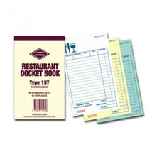 Zions Carbonless Triplicate Restaurant Docket Book - 15 line - £25.03 GBP