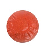 Moroccan leather pouf, round pouf, berber pouf, Orange pouf with Orange ... - $1,307.86 MXN