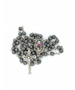 Saint Raphael Archangel Rosary Hematite San Rafael archangel Necklace Jesus - $263.43 MXN