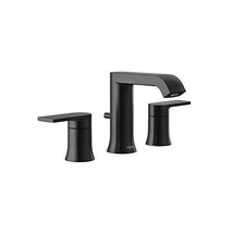Moen T6805BL Dartmoor Two-Handle Widespread Bathroom Faucet, Valve - Matte Black - £125.24 GBP