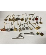 Men’s Jewelry Lot of 26 Hickok Swank Style Tie Tacks Pearl Topaz Stone - €68,13 EUR