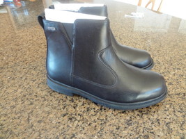 NEW Dunham Men&#39;s Size 9E Black &quot;Chelsea&quot; Leather Boots - £39.40 GBP