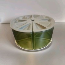 Vintage Rare Loma Corp Lazy Susan Turntable Green Spice Rack Holder Orga... - $49.50