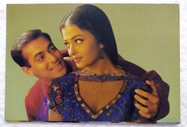 Acteur de Bollywood Salman Khan Aishwarya Rai Rare Inde Carte postale... - $19.73
