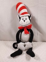 Dr Seuss Plush Cat In The Hat Stuffed  Soft Black Red Hat Bow Tie Univ. Studios - $10.35