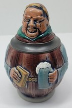 Vtg Antique Gerz Priest Friar Monk Figural Lidded Bar Beer Stein Germany Rare - £77.31 GBP
