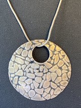 Vintage Sterling Silver Necklace With Sterling Silver Pendant Made In Italy 6g - £16.43 GBP