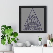 Happy Camper Line Drawing Framed Poster, MDF Frame, LexJet Premium Paper, Protec - £48.63 GBP+