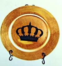 Mardi Gras Gold Metallic 12.5&quot; Round Crown Charger Plate - £4.78 GBP