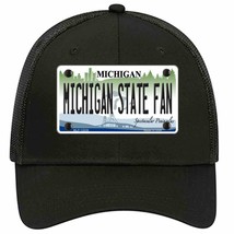 Michigan State Fan Novelty Black Mesh License Plate Hat - £22.80 GBP