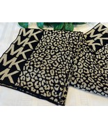 Michael Kors MK Scarf Ladies Womens Muffler Shawl Reversible Black Gold ... - $28.00