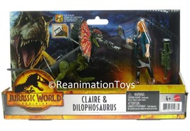 Jurassic World Park Dominion Claire &amp; Dilophosaurus Spitter Dinosaur Mint MOC - £39.95 GBP